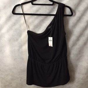 One-strap black top from Banana Republic